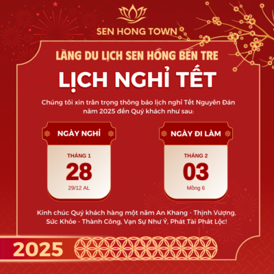 Thông báo lịch nghỉ tết Sen Hồng Town